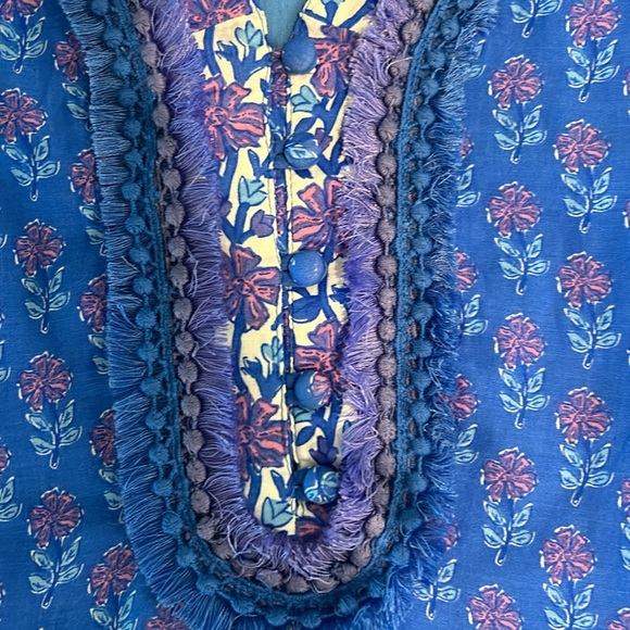 Vineyard vines hydrangea block ruffle dress sz xs nwt - Picture 4 of 4